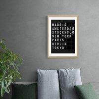 East End Prints Arrivals Board Print