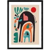 East End Prints Three Elephants Print by Rachel Lee