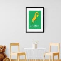 East End Prints Giraffe Text Print