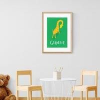 East End Prints Giraffe Text Print