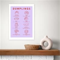 East End Prints Dumpling Menu Art Print - A3