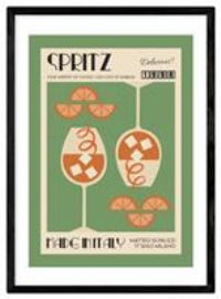 East End Prints Spritz Typographic Framed Wall Print - A2