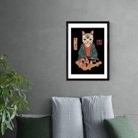 East End Prints Neko Sushi Bar Print MultiColoured