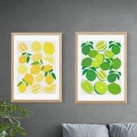 Set of 2 East End Prints Lemon & Lime Prints