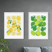 Set of 2 East End Prints Lemon & Lime Prints