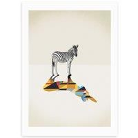 East End Prints Zebra Walking Shadows Print