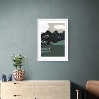East End Prints Alpine Tarn Hiker Print