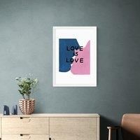East End Prints Love is Love Kissing Lovers Print by Keren Parmley