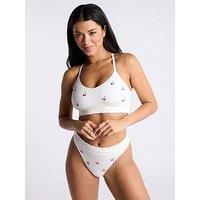 Boux Avenue Cherry Embroidered Bralette - Ivory Mix