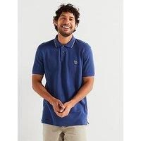 Ps Paul Smith Regular Fit Zebra Tipping Polo Shirt - Blue