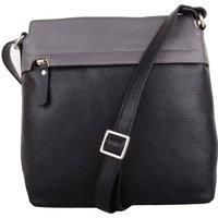 Genuine Soft Leather Crossbody Shoulder Two Toned Handbag