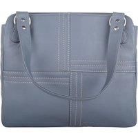 Large Genuine Soft Leather Shoulder Contrast Stitch Handbag