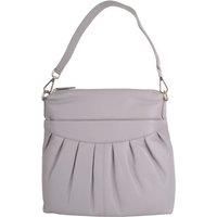 Soft Leather Ruched Detail Detachable Strap Cross Body Shoulder Bag