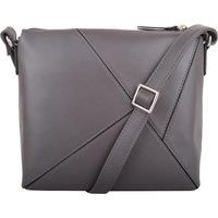 Genuine Soft Leather Crossbody Shoulder Triangle Panel Handbag