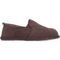 SNUGRUGS Men's Jasper, Genuine Sheepskin Slipper with Rubber Sole in Brown | Size: 6