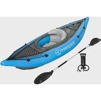 Freespirit Sobek 1 Inflatable Kayak Set for 1 Person with 1 Paddle, Inflatable Seat, 2 Removable Fins, Pump and Carry Bag, Suitable for Lakes, Rivers and Oceans, Water Sports, 9ft (275cm)