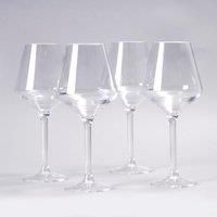 4 Pack Wine Glass Set, Clear