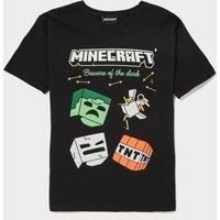Kids' Minecraft Creeper T-Shirt, Black