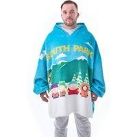 South Park Blue Bus Stop Scene Blanket Hoodie Mens