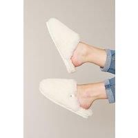 Moshulu Women's 'Maberley' Fluffy Sheepksin Mule Slippers in White | Size: 8