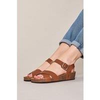 'Bigbury 2' Leather Cross-Over Sandals