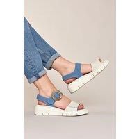 Jolla' Strappy Low-Wedge Sandals