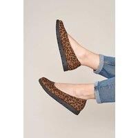 'Jin' Leather Flat Slip On Shoes