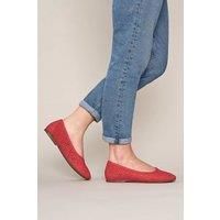 'Senara' Punched Pattern Ballerina Pumps