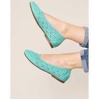 'Senara' Punched Pattern Ballerina Pumps