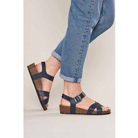 'Bigbury 2' Leather Cross-Over Sandals