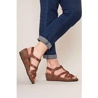 'Polperro' Strappy Cork Wedge Sandals