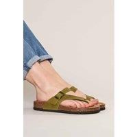 'Wilma Waxy' Toe-Post Cork Footbed Sandals