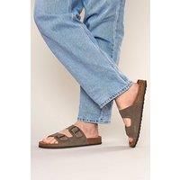 'Munich Suede' Suede Cork Mule Sandals