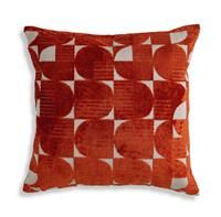 Habitat Jaquard Effect Cushion - Orange - 43x43cm
