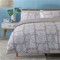 Habitat Cotton Paper Cut Leaf Brown Bedding Set - Single