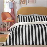 Habitat Trend Stripe Black and White Bedding Set - Single