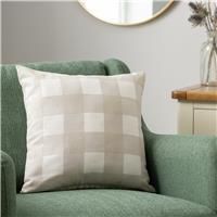 Argos Home Check Print Cushion - Grey - 43x43cm