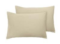 Argos Home Plain Standard Pillowcase Pair - Oatmeal