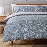 Argos Home Cotton Acorn Floral Blue Bedding Set - Superking