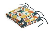 Habitat Geo Pack of 2 Seat Cushions - Multicoloured