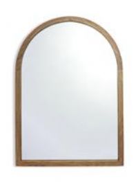 Habitat Mango Wood Arch Wall Mirror - Natural - 50x70cm