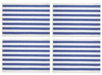 Habitat 60 Maubec Stripe Ribbed Set of 4 Placemats - Blue
