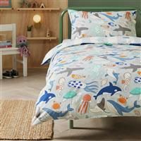 Habitat Under The Sea Printed Kids Bedding Set - Single