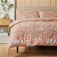 Argos Home Cotton Acorn Floral Rust Bedding Set - Superking