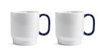 Designed By Sebastian Conran Set of 2 Porcelain Mugs - Red