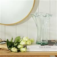 Habitat Recycled Glass Fluted Vase - Clear