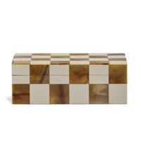 Habitat Checkered Trinket Box - Brown
