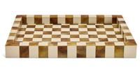 Habitat Checkered Trinket Tray - Brown