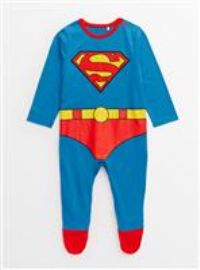 Novelty Halloween Superman Long Sleeve Sleepsuit Up to 1 mth