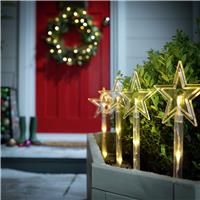 Argos Home Pack of 4 Christmas Star Path Finder Lights